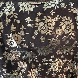 Floral Black and Gold Blouse